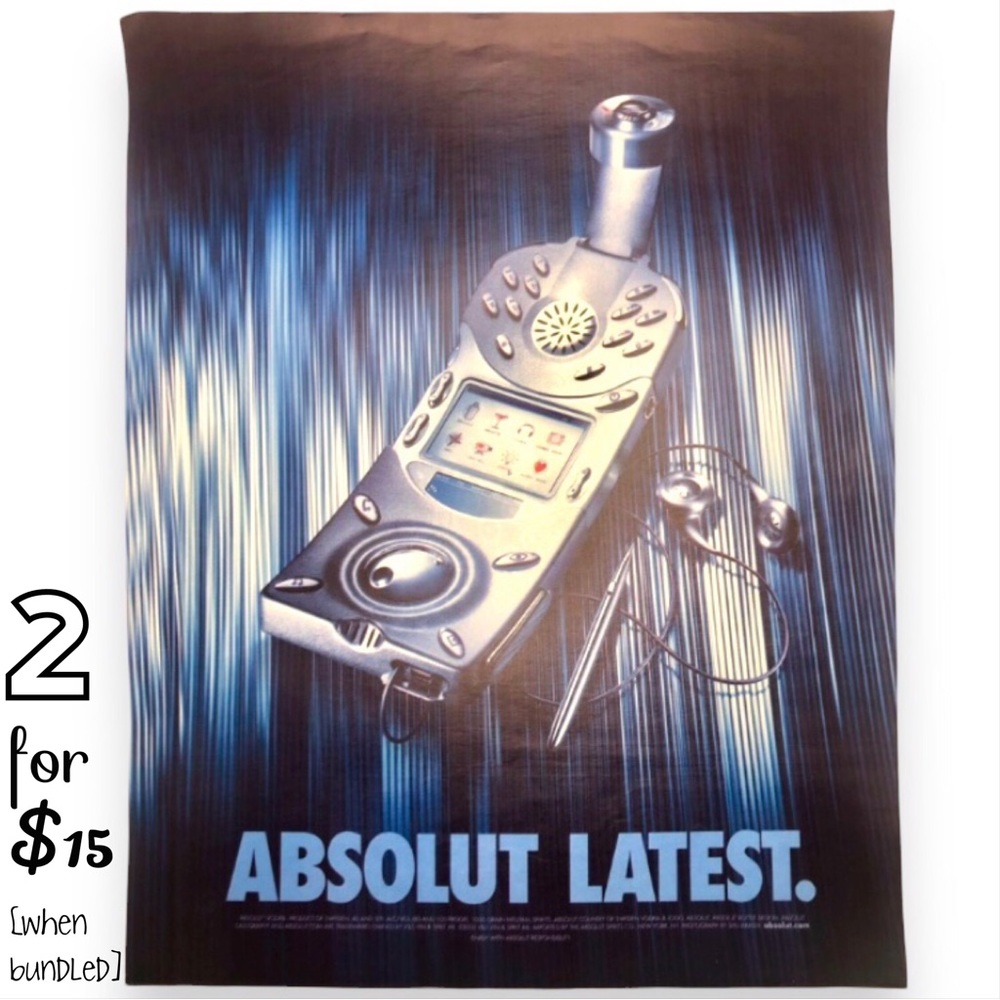 🟢[Absolut Vodka] ABSOLUT LATEST Original 2002 Vintage Magazine Advertisement